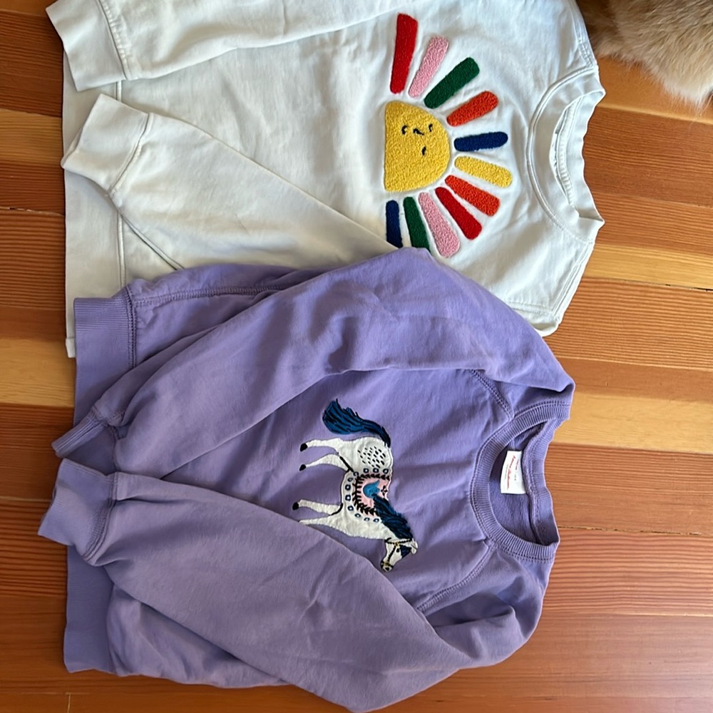 Hanna Andersson sweatshirt bundle size 130 (girls size 8).
